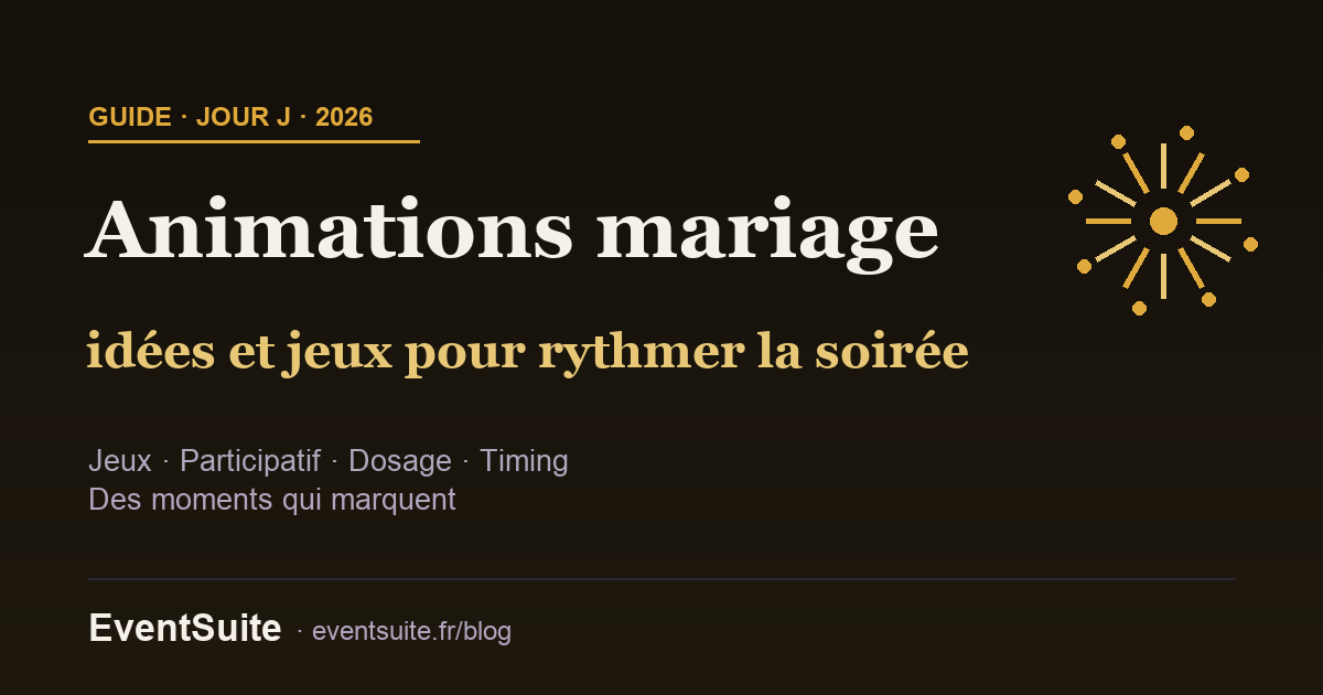Animations et jeux de mariage : idées pour rythmer la soirée