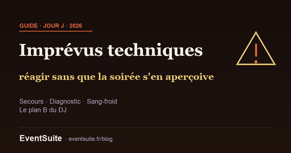 Gérer les imprévus techniques en prestation DJ : matériel de secours et réflexes