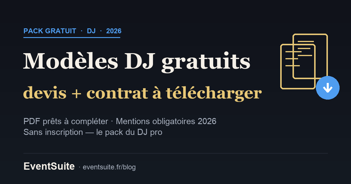Modèles gratuits pour DJ : devis et contrat en PDF à télécharger
