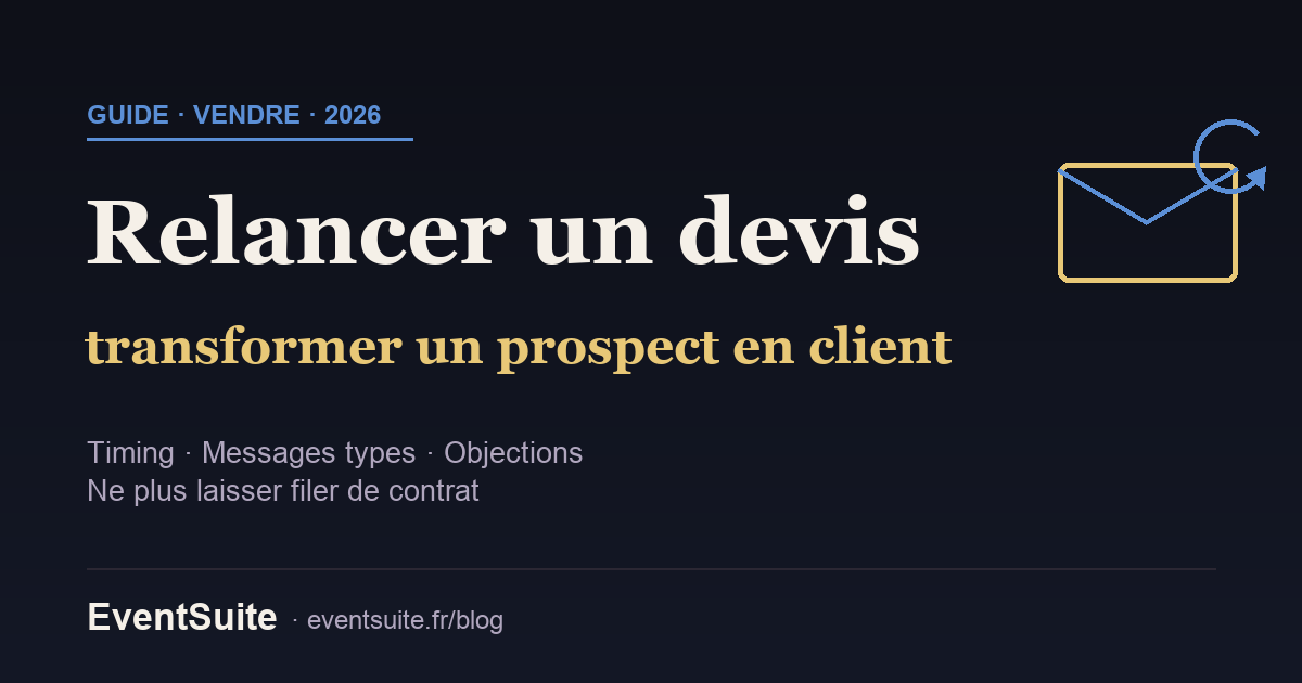 Relancer un devis DJ : timing, messages types et conversion d'un prospect