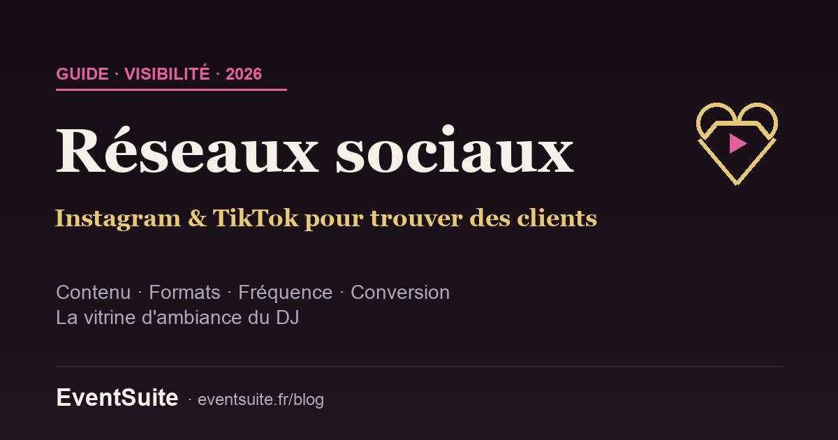 Réseaux sociaux pour DJ : Instagram et TikTok comme vitrine d'ambiance