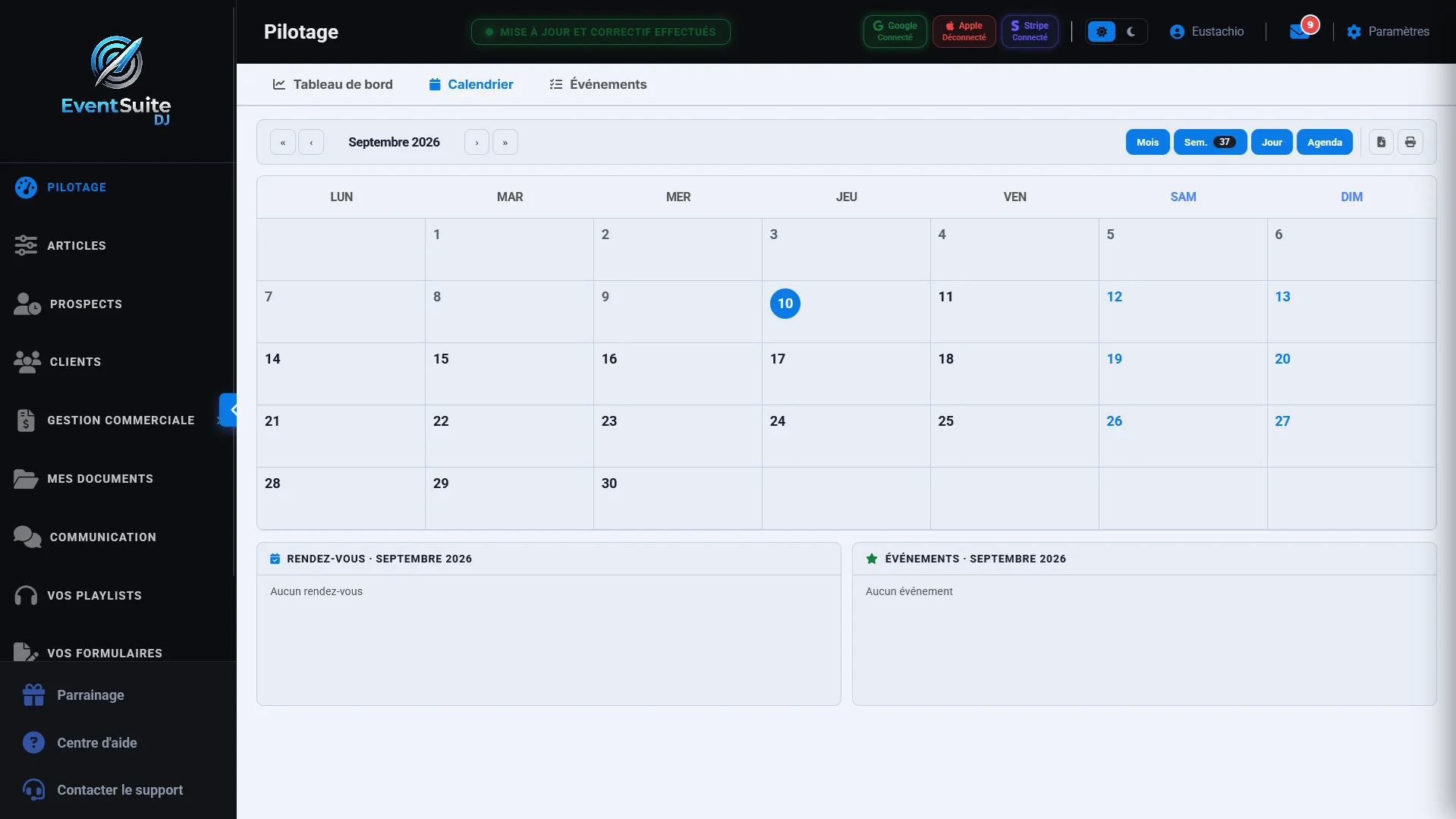 EventSuite — Calendrier synchronisé Google et Apple