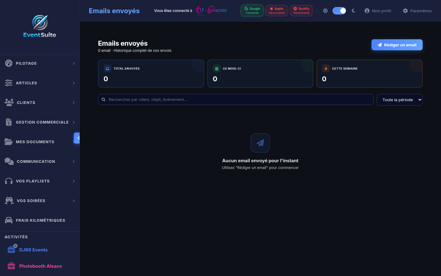 EventSuite - Emails et communication client